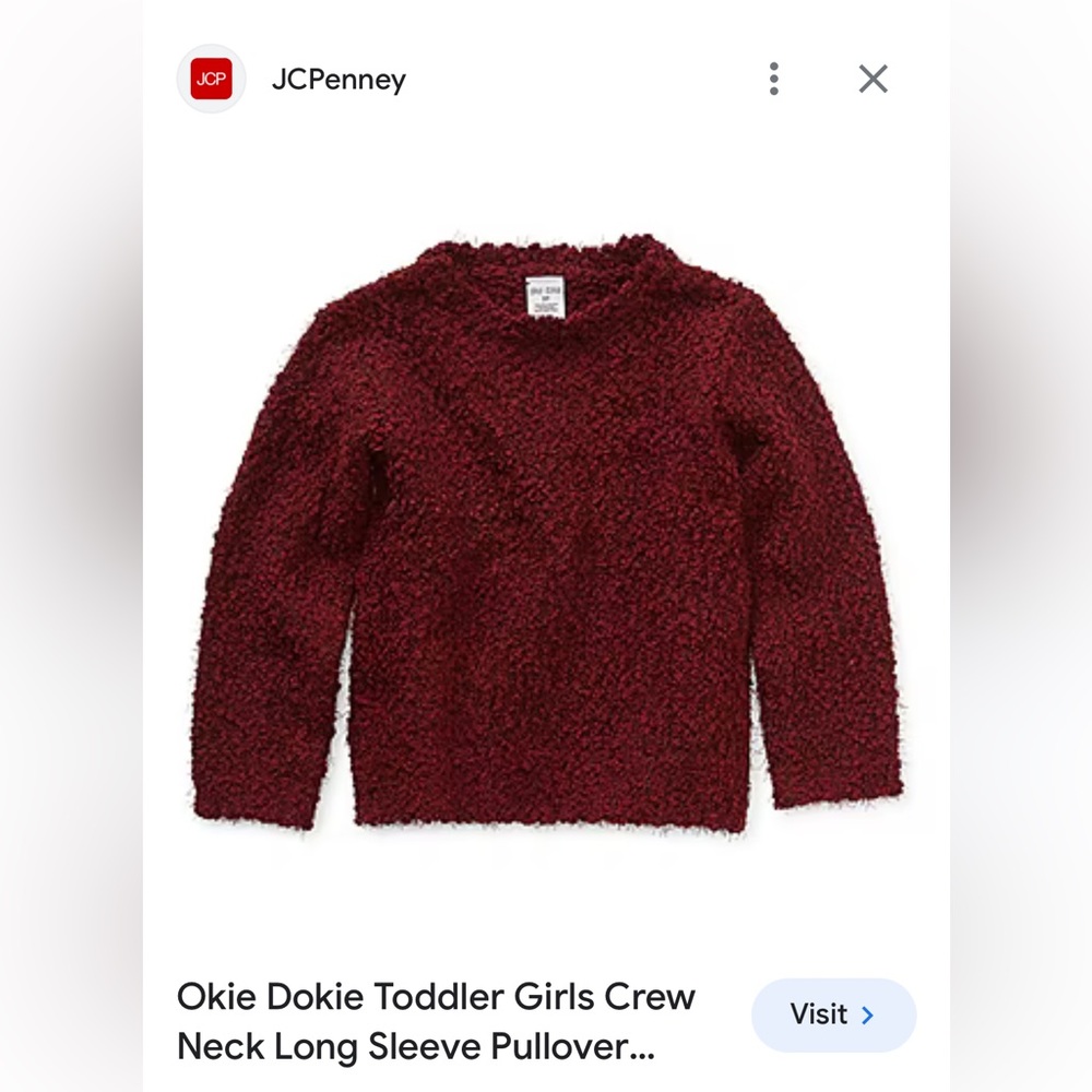 3T Dark Maroon sweater